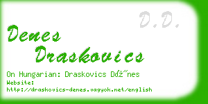 denes draskovics business card